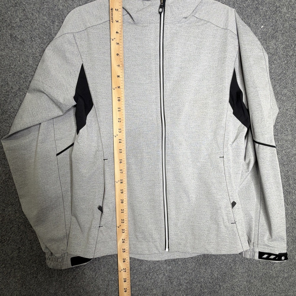 FootJoy FJ DryJoys Hydrolite Rain Jacket Gray Full Zip Womens Small Golf Club